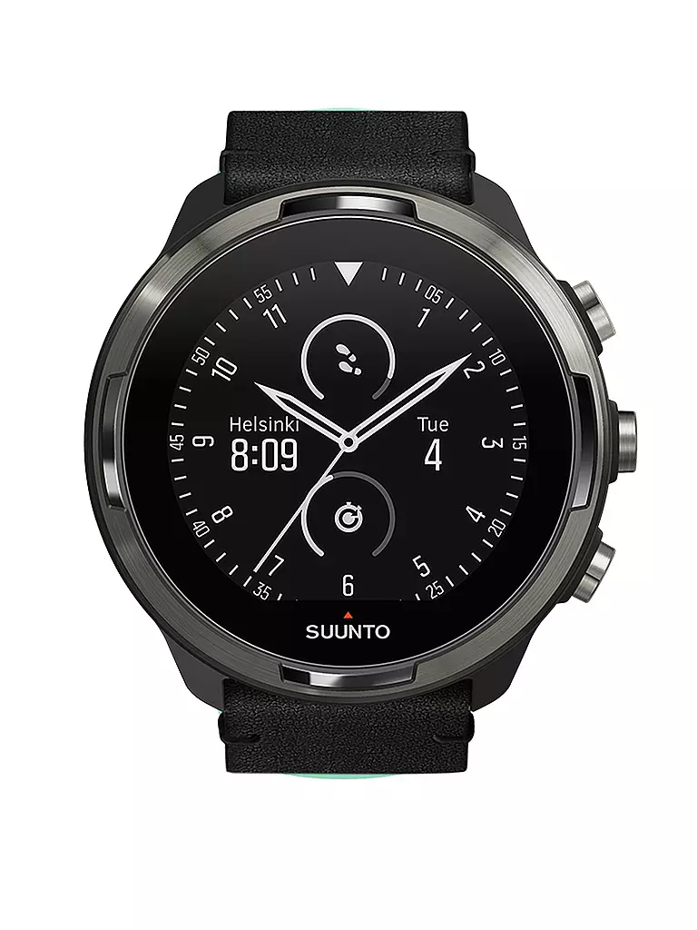 SUUNTO GPS-Multisportuhr Suunto 9 G1 Baro Titanium Leather silber